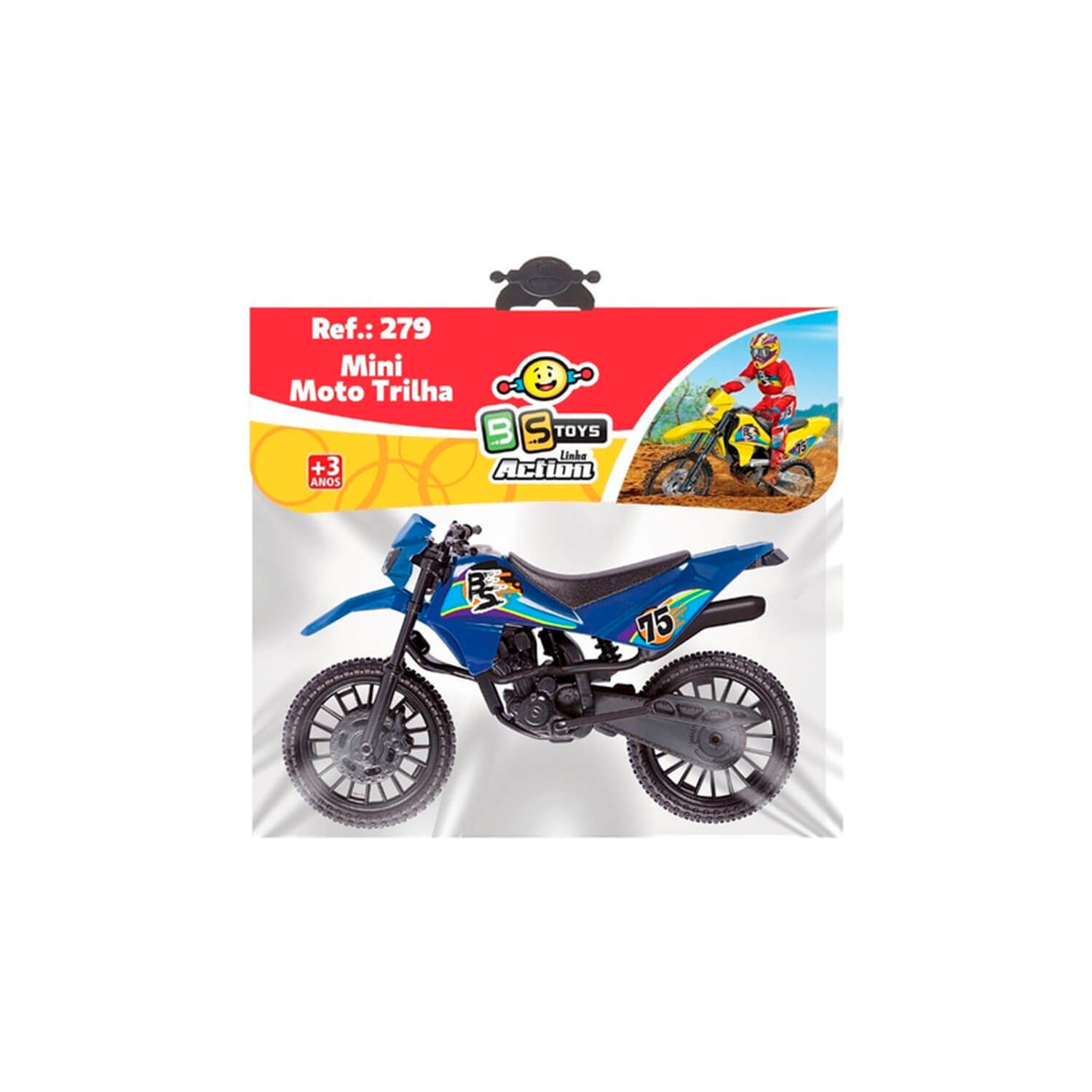 Moto Cross Trilha Roda Livre Colors 27cm BS Toys - Lojas Tem