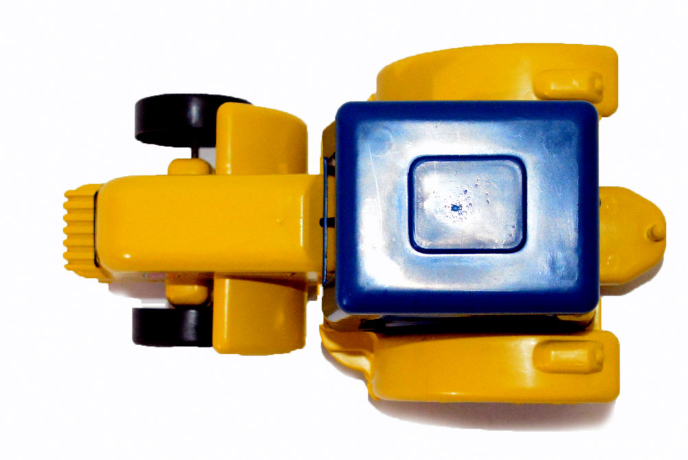 Autocolantes de brinquedos Trator amarelo com nome próprio