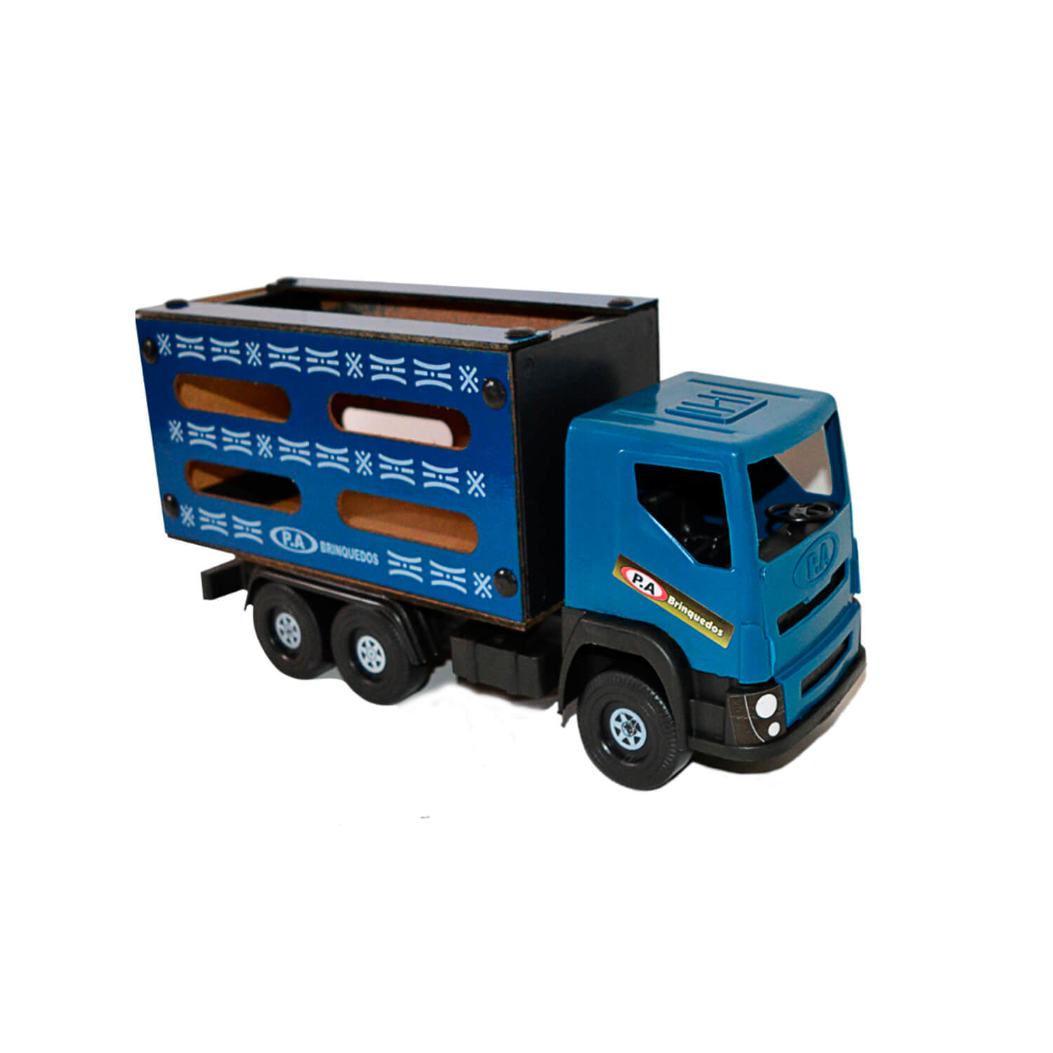 Caminhão Carreta Azul Plástico Resistente Meninos