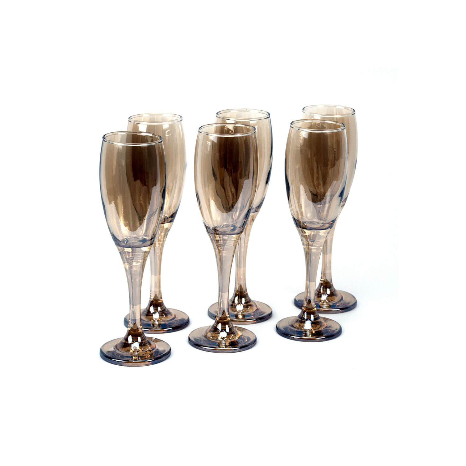 Taça Vidro Champagne Dourada 150ml Unidade 1 (1)