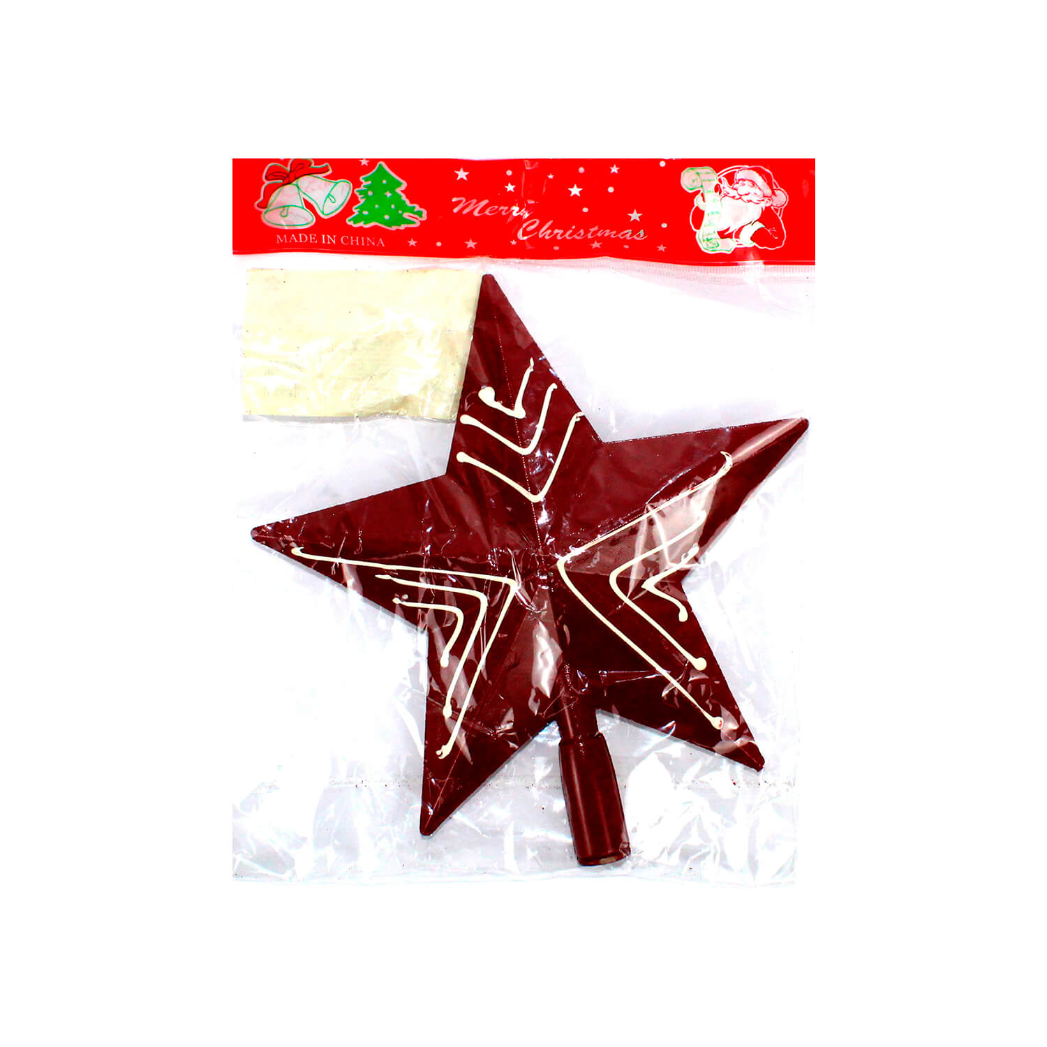 Estrela Enfeite Natal 19cm Embalagem Satyam (1)